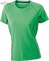 James & Nicholson | JN 422 - Dámské reflexní běžecké tričko green/black