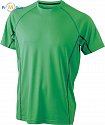 James & Nicholson | JN 421 - Pánské reflexní běžecké tričko green/black