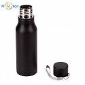 FUN TRIPPING sports bottle 700 ml made of steel, black with logo print
