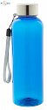 RPET sports bottle 500ml EKO, blue with logo printing