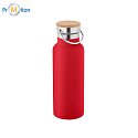 Stainless steel bottle 500 ml red, logo print