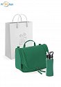 SPORT SET MASTER: WATER BOTTLE & COSMETIC BAG Green