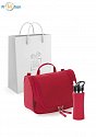 SPORT SET MASTER: WATER BOTTLE & COSMETIC BAG Red