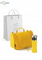 SPORT SET MASTER: WATER BOTTLE & COSMETIC BAG Yellow