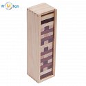 TOWER wooden game, brown with logo
