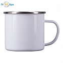 enamel mug white with logo print