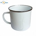 enamel mug white with logo print