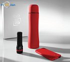 SET: THERMOS COLORISSIMO & POWER BANK RAY 4000 mAh & LED TORCH RUBBY Red