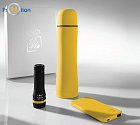 SET: THERMOS COLORISSIMO & POWER BANK RAY 4000 mAh & LED TORCH RUBBY Yellow
