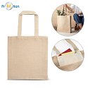juco bag ecological product with logo print, natural color