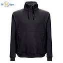 Unisex hooded sweatshirt black with logo print