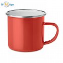 Metal mug with enamel layer