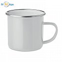 Metal mug with enamel layer