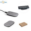 RPET ecological Wireless charger gray, logo printing