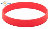 silicone bracelet with logo print, red