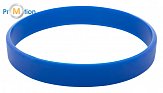 silicone bracelet with logo print, blue
