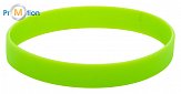 silicone bracelet with logo print, green