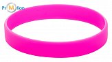 silicone bracelet with logo print, pink