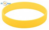 silicone bracelet with logo print, yellow