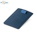 Card cover with RFID protection technology blue, logo print