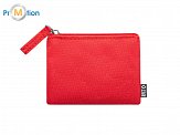 RPET eco wallet red, with logo print