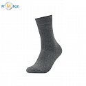 eco socks in a gift box M, gray, logo print