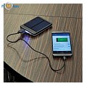 solar Power Bank black 4000mAh with logo printing