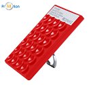 Plastic power bank with suction cups 2000mAh, red, logo print