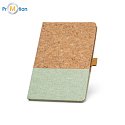 Notepad A5 green with cork, logo print