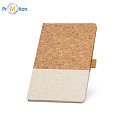 Notepad A5 natural brown with cork, logo print