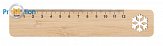 Bamboo Christmas ruler with logo print