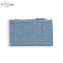 Multifunctional cover / case made of cotton, logo print, blue