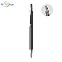 Ballpoint pen made of recycled aluminum, gray, logo print