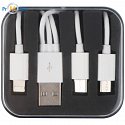 Set of USB cables in a box