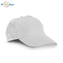 cap made of 100% white cotton, logo print