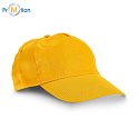 cap made of 100% yellow cotton, logo print