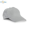 cap made of 100% gray cotton, logo print