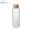 glass bottle 500 ml white, logo print