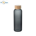 glass bottle 500 ml black, logo print