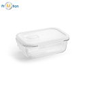 glass container / food container 600ml, closable, logo print