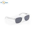 RPET recycled eco sunglasses white, logo printing