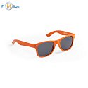 RPET recycled eco sunglasses orange, logo print