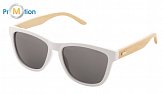 Sunglasses with white bamboo