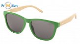 Sunglasses with green bamboo