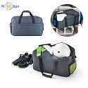 ecological RPET sports bag blue with logo print
