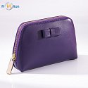 LILLY LEATHER COSMETIC BAG Purple
