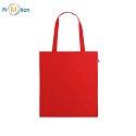 recycled RPet bag red, logo print