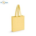 recyklovaná bavlnená taška žltá, potlač loga