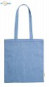 Cotton shopping bag with blue print
