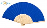 textile fan with bamboo blue